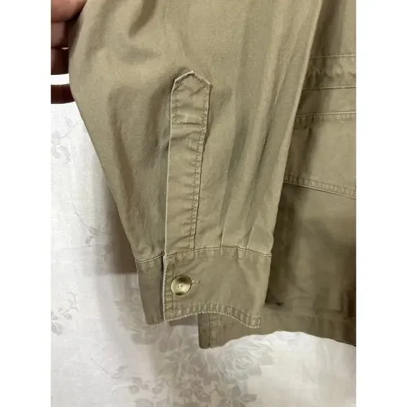 Vintage Cabelas Safari Series Jacket XL Tan Utility Field Coat Barn Chore Jungle